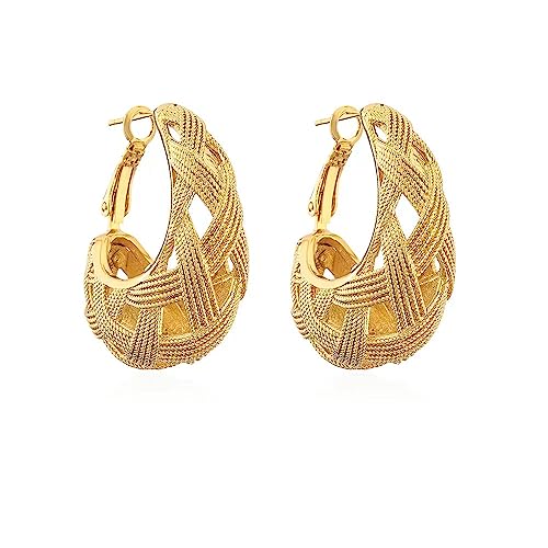 Gold/Silver Hoop Earrings For Women Trendy,Chunky/Big/Thin/Medium/Oval/Thick/Twist Multi-Colored Zirconia Dangle Huggie Rainbow CZ Amber Resin Hoops, Lightweight Birhtday Fashion Jewelry Gift. - color: A1 ( Rhombus Chunky Hoops)