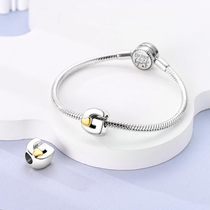 Women 925 Sterling Silver Charms A-Z Heart Letters Beads Pendant for Bracelets Women Fit Pandora Bracelets Hypoallergenic Beads - color: G