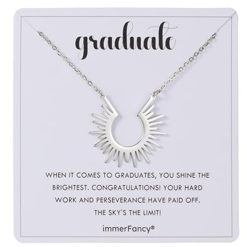 Gold Compass Charm Necklace for Women, Trendy Simple Dainty Inspirational Compass Butterfly Bow Knot Red Christmas Mug Sun Friendship Necklaces Graduation Gifts - style: Silver Sun
