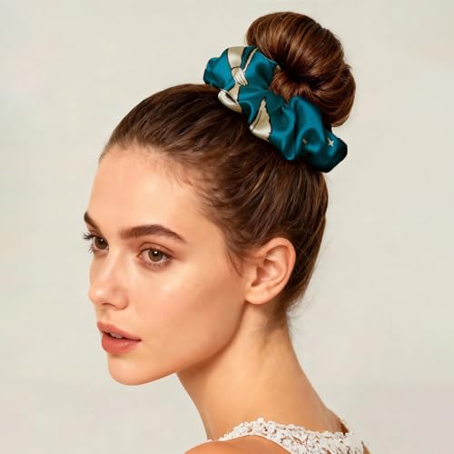 LILYSILK Silk Hair Scrunchies Ties for Frizz & Breakage Prevention 100% Mulberry No Damage Elastic Ponytail Holders, Gemini - color: Gemini