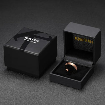 King Will Wedding Band for Men Women, 2/4/6/7/8mm Domed Matte Brushed Tungsten Carbide Rings, Solid/Dual Color Engagement Rings, Comfort Fit - color: Rose Gold-4mm