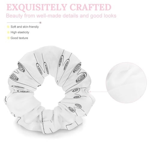 Spiral Scrunchies for Teens Woman Breast Set Funny Boobs, Trendy Coil Hair Ties, Fun Ponytail Holders for Thick Hair, School, and Social Events - color: Style (854)