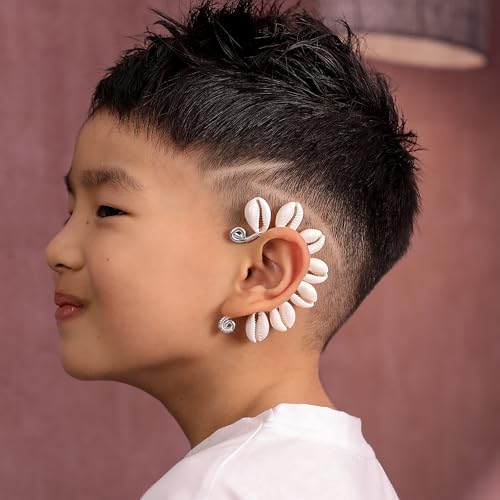 Wellike Gold Ear Cuffs For Women Non Piercing Single Clip On Earrings 18k Gold/Silver Plated Handmade Cuff Earrings Hypoallergenic Waterdrop Cowrie Shell Jewelry - color: KKWE098-S
