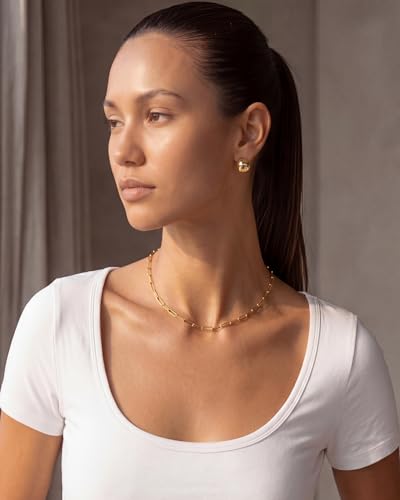 14K Gold Filled Paperclip Chain Necklace for Women – Hypoallergenic Tarnish Resistant Layering Necklace – 16 to 22 Inch - color: Paperclip 16" - 2.5mm