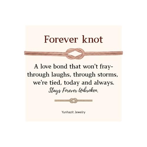 Matching Couple Bracelets – Infinity Promise Love Knot BFF Bracelets for Women & Men, Hypoallergenic Non-Tarnish Friendship Jewelry, Bestie Gifts, Forever Relationship Jewelry for Her/Him - color: Rose Gold