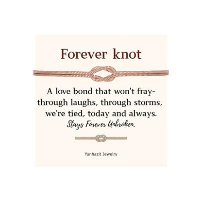 Matching Couple Bracelets – Infinity Promise Love Knot BFF Bracelets for Women & Men, Hypoallergenic Non-Tarnish Friendship Jewelry, Bestie Gifts, Forever Relationship Jewelry for Her/Him - color: Rose Gold
