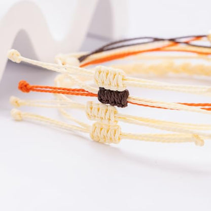 Sunflower Friendship Bracelets Boho Stackable String Bracelets Cute Trendy Gifts for Teen Girls Women - color: Beige