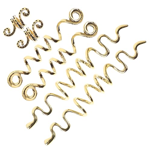 Ipetboom 6Pcs Dreadlock Hair Accessories Set Spiral Coil Cuffs for Braiding Colorful Dreadlock Jewelry for Women and Girls for Festivals and Daily Wear