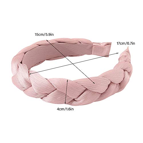 Headbands Women Hair Head Hands Braided Head Band Twist Hairbands for Girls Black Pink Gray White Hair Band - color: YHB-006
