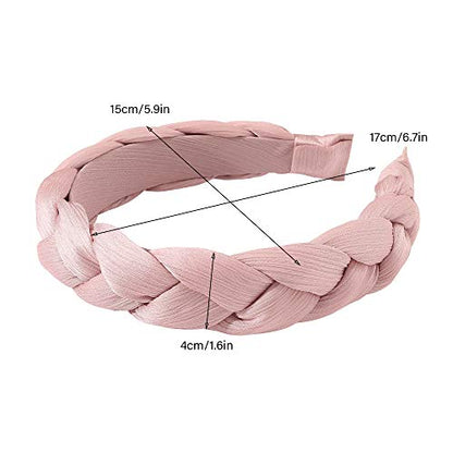 Headbands Women Hair Head Hands Braided Head Band Twist Hairbands for Girls Black Pink Gray White Hair Band - color: YHB-006