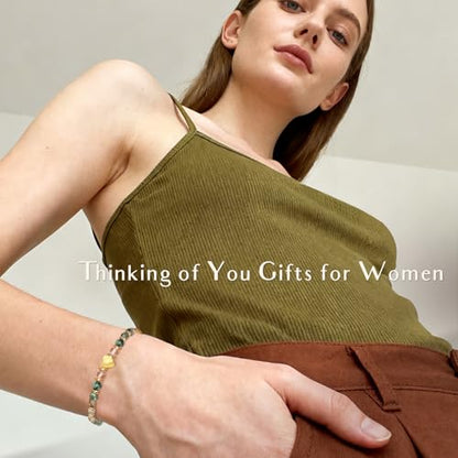 Inspirational Bracelets Gifts for Women: Healing Natural Stone Beads Bracelets - Birthday Mothers Day Gifts Thinking of you Get Well Soon Gift for Women Friends Sister Mom - color: HEART-NIECE