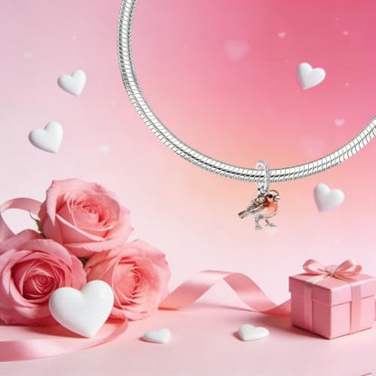 Birthday Fashion Heart Dangle Charm for Bracelets and Necklace Pendant Bead Charms Jewelry Present for Women Family Friends - style: Dangle Charms for Bracelets