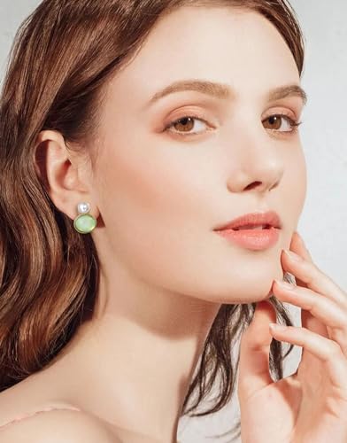 Tornito 10-15 Pairs Clip on Stud Earrings Non Pierced Teardrop Round Square CZ Pearl Twist Knot Flower Butterfly Heart Star Rainbow Cat Opal Clip on Earrings for Women - color: G:10 Pairs