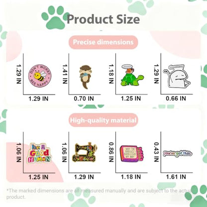 4/6/9/10/12/16/20PCS Cute Enamel Pins Bulk Set, Art Aesthetic Lapel Brooches, Humorous Quote Pins for Backpacks Jackets Hats Bags, Novelty Cool Badges for Women, Men, Teens, Kids - style: 16pcs B