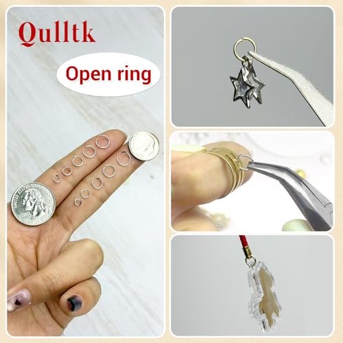 4600 Pcs Jump Rings for Jewelry Making Kit Gold & Silver, Open Rings with Opener Tools for Earrings, Keychains, Bracelet & Necklace Repair Supplies - color: 4600Pcs Silver & Gold