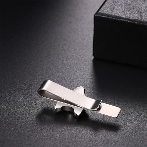Mens Viking Cufflinks and Tie Clip: Norse Viking Tuxedo Shirt Cuff Links and Cool Tie Clip Shirt Accessories for Business Valentines Christmas Birthday - style: Wolf Head Tie Clip