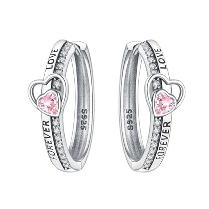 Floral Hoop Earrings 925 Sterling Silver with 14K Gold Plating – Lightweight CZ Flower Hoops | Hypoallergenic Jewelry for Women | Gift Box + Polishing Cloth - color: 22mm FOREVER LOVE earrings