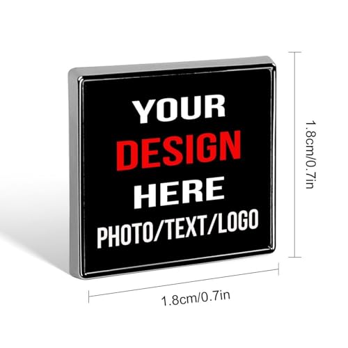 Custom Pins Custom Lapel Pins Customized Buttons Cute Pin for Backpacks Personalized Pin Add Logo Text Photo - color: Square