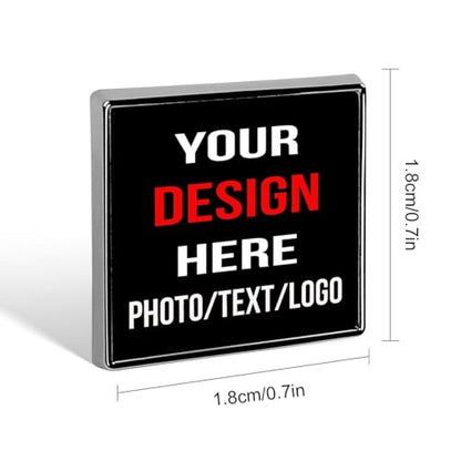 Custom Pins Custom Lapel Pins Customized Buttons Cute Pin for Backpacks Personalized Pin Add Logo Text Photo - color: Square