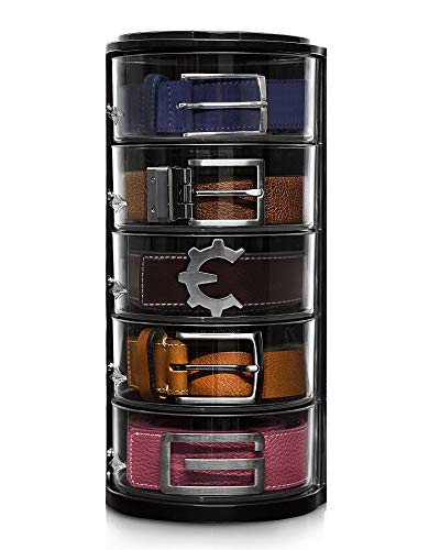 Acrylic Belt Organizer & Holder for Closet, Storage & Container | Rotating Drawers, Wall Mounted, Stackable, Watch Case, Jewelry Display, Makeup, Mens, Womens, Rack, Box