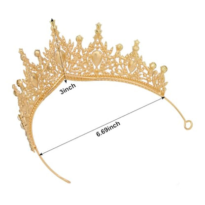 Casoty Pink Crystal Tiaras and Crowns for Women, Rhinestone Queen Headband Bridal Headpieces for Wedding Birthday Prom Quinceanera Pageant Party - color: Pink