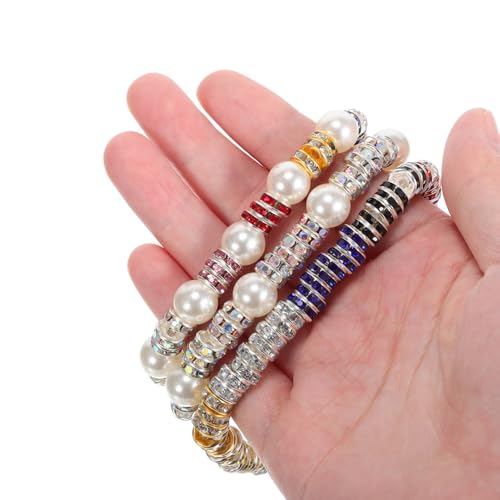 200PCS Rondelle Spacer Beads 4mm Silver Plated Czech White Crystal Rhinestone for Jewelry Making - color: 200Pcs Silver Plated/White, size: 4mm