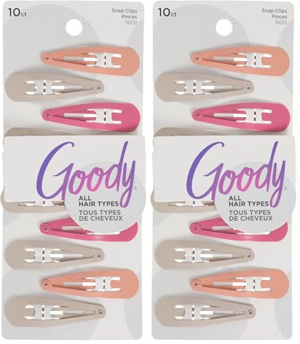 Goody Snap Hair Clips for Kids - 10 Ct, Warm Tones, Barrettes for Women & Men, Easy Stackable Styling, Comfort Contour Design, Accessories for All Occasions, All Hair Types - color: Warm Tones, size: 10 Count (Pack of 2)
