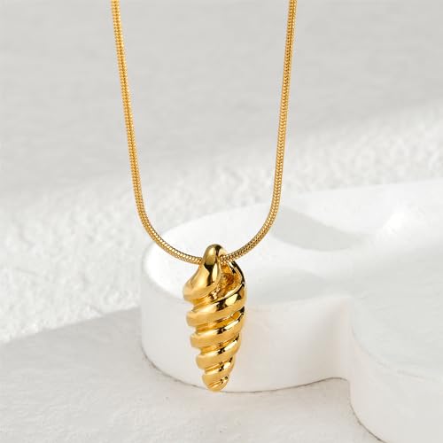 Jean Beau Dainty Pendant Necklaces for Women, Cute Chain Necklace Jewelry Gift - color: Conch
