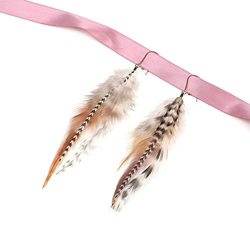 lureme Bohemian Multicolor Pheasant Feathers Dangle Earrings Handmade Natural Feather Earrings (er006314) - style: Style C