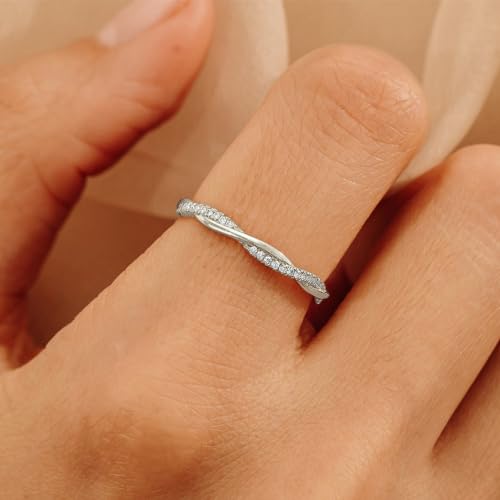 ZOERAY Gold Rings for Women Non Tarnish 14K Gold/Silver Stackable Rings Dainty Gold Plated Ring Wedding Eternity Bands Thin Simple Trendy Plain Thumb Stacking Rings Set Size 5-9 - color: Silver