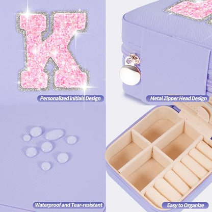 Uygafly Gifts for Teen Girl Trendy Stuff,Birthday Gift for 5 6 7 8 9 10 11 12 13 14 15 Year Old Girls,Cute Travel Jewelry Case Small Box | Lavender,K - color: Lavender, style: K