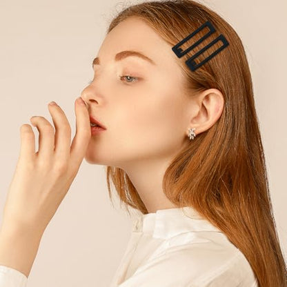 18pcs Snap Hair Clips, 2.76 Big Snap Clip, Matte Hairpin Accessories for Women Girls, Nonslip Metal Barrettes, Neutral Color - color: 2.76'' Matte Neutral