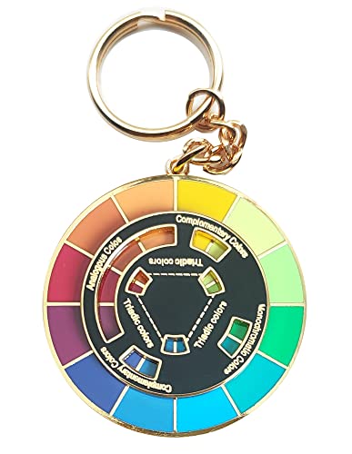Color Wheel Pin Enamel brooch Spinning Wheel Christmas Gift art pin backpack lapel kawaii pins - style: Color Wheel Key chain