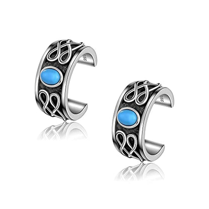 CHIC & ARTSY 925 Sterling Silver Ear Cuffs for Women, Non Piercing Clip On Cartilage Cuffs, Adjustable Fake Conch & Helix Earrings, Gold Plated & Oxidized Various Styles - color: ear cuff #26