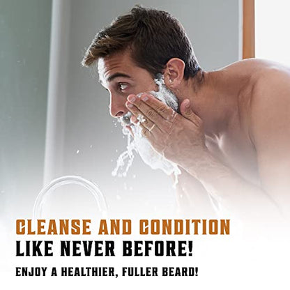 Viking Revolution Beard Wash & Conditioner Set - Sandalwood - 5 oz | Formulated with Argan & Jojoba Oils - Softens & Strengthens Beard - Sandalwood Scent - size: 5 Fl Oz (Pack of 2)