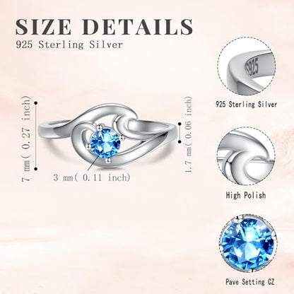 925 Sterling Silver Toe Ring Adjustable Butterfly Filigree Boho Ocean Wave Summer Jewelry for Women - style: Ocean Wave