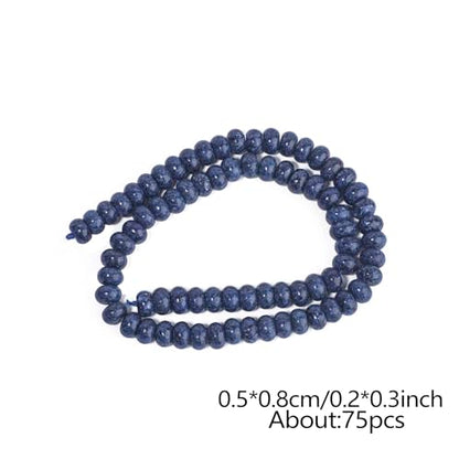 Songxi 5x8mm Natural Blue Sesame Jasper Stone Rondelle Beads, 75PCS Spacer Round Loose Abacus Beads for Jewelry Making, Gemstone for Bracelet Necklace Earrings, Arts and Crafts - color: Blue Sesame Jasper