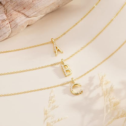 Turandoss Initial Necklaces for Women - 14K Gold Plated Dainty Letter A-Z Pendant Necklace Personalized Trendy Fashion Jewelry for Women Girls Birthday Gifts - color: A.