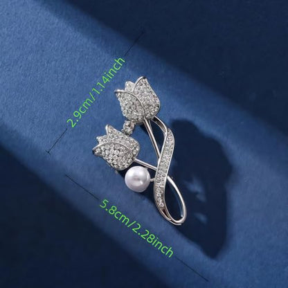 2pcs Rhinestone Brooch Pin for Women Dress Elegant Stylish Crystal Brooches Fashion Accessories Pins Lapel Boutonniere Ideas Wedding Christmas Birthday Jewelry Easter Gift - color: 08 Purple/Silver