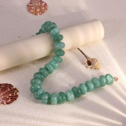CSIYANJRY99 Chunky Beaded Necklace for Women, Large Colorful Resin Beads Statement Necklace, Boho Summer Beach Vacation Jewelry Gifts - color: Green