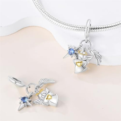 925 Sterling Silver Charms for Bracelets and Necklaces Beads Charms Jewelry Gift for Women - color: Angel Wings Charm