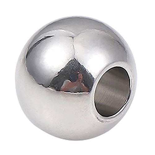 Stainless Steel Spacer Beads 8x6mm Round Loose Charm Caps Beads for DIY Jewelry Making 50pcs with 3mm Hole - color: 8x6mm 3mm