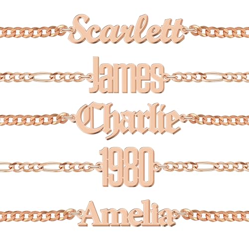 Personalized Name Bracelet or Anklet, Custom Name Jewelry Gift for Women and Men, Meaningful Nameplate Gift for Mom Wife Girlfriend Daughter Boyfriend Husband Dad - color: Midnight Black