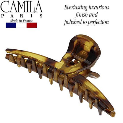 Camila Paris CP2382 French Hair Clip for Women, Narrow, Strong Hold Grip Double Teeth Girls Hair Claw Clips Jaw, Fashion Durable Styling Hair Accessories for Women, Made in France - color: Tokyo 4"
