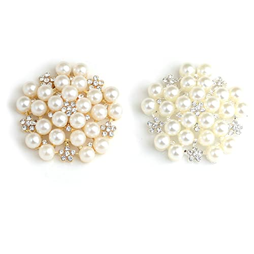 Fashion Elegant Pearl Crystal Snowflake Brooch Pin for Women Girls Wedding Soiree Party Jewelry - color: Silver
