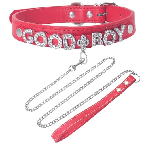 Red Choker Necklace for Women Men, Leather Choker Collar Gothic Body Chain, Rave Punk Goth Jewelry for Rave Halloween Sexy Cosplay - style: GOOD BO