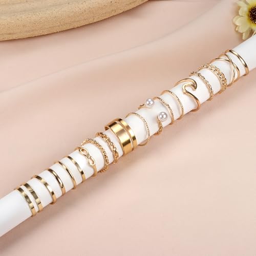 FASACCO Gold Jewelry Sets for Women Trendy Gold Necklace and Bracelet Set Dainty Jewelry Pack