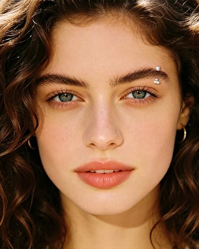 Minimalist Rook Piercing Jewelry, 16G Eyebrow Rook Earrings for Women, Stainless Steel Vertical Helix Lobe Earrings 6/8MM - color: YG-8MM