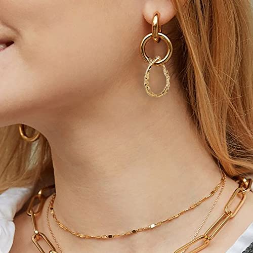 Elecrelive 54Pcs Golden Hollow Frame Pendants Twist Linking Rings 9 Styles | Open Bezel Charm Connectors Earring Beading Hoop Stainless Steel Link Ring for Earrings Bracelet Necklace Macrame Making - color: Golden 10 Styles