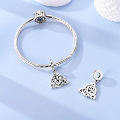 925 Sterling Silver Charms,Hypoallergenic Beads,Compatible with Pandora Bracelets and Necklaces,Women Holiday Gift Pendants - color: Celtic Knot Symbol Charm